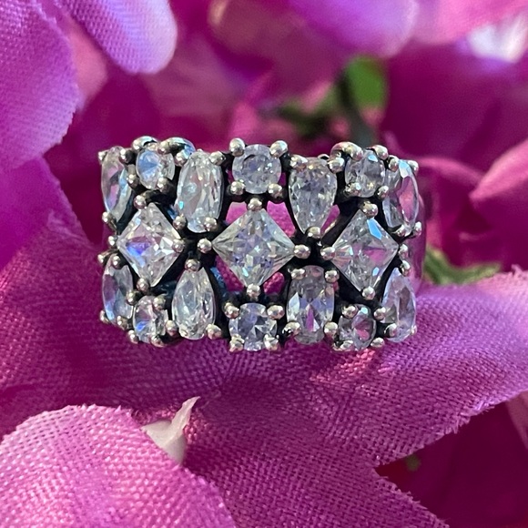 Silpada ‘COSMO’ Cubic Zirconia Sterling Silver Ring NEW R2385 - Picture 4 of 16